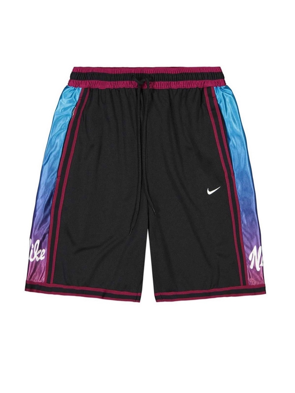 New Men's Nike Dri-Fit DNA+ Basketball Shorts Black / Blue / Purple Size XL